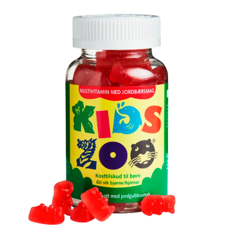 Kids Zoo Multivitamin m. jordbær - 60 stk.