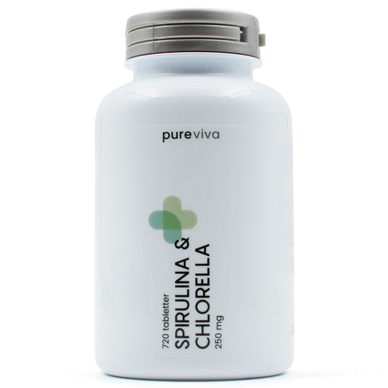 Pureviva Spirulina & Chlorella 250 mg (720 tabl)