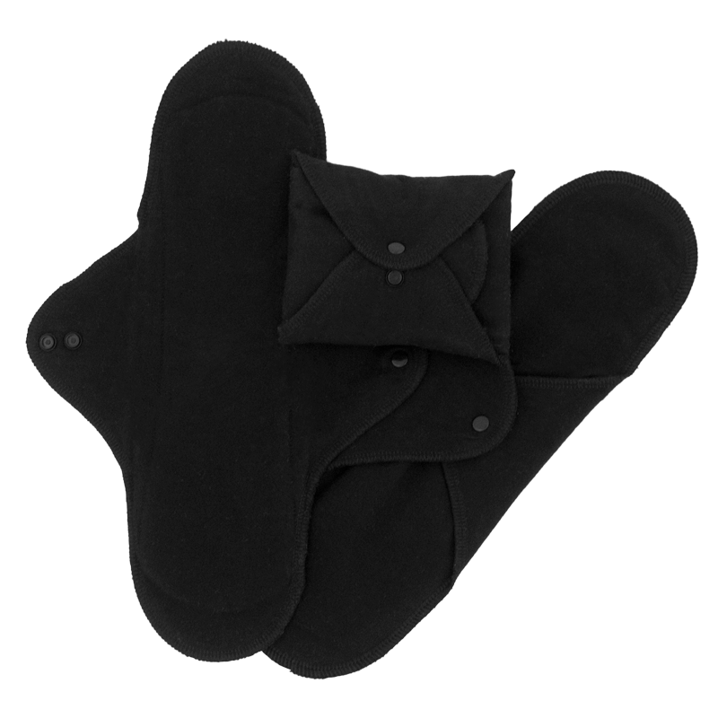 ImseVimse Sanitary Pads Classic - Night, Black (3 pak)