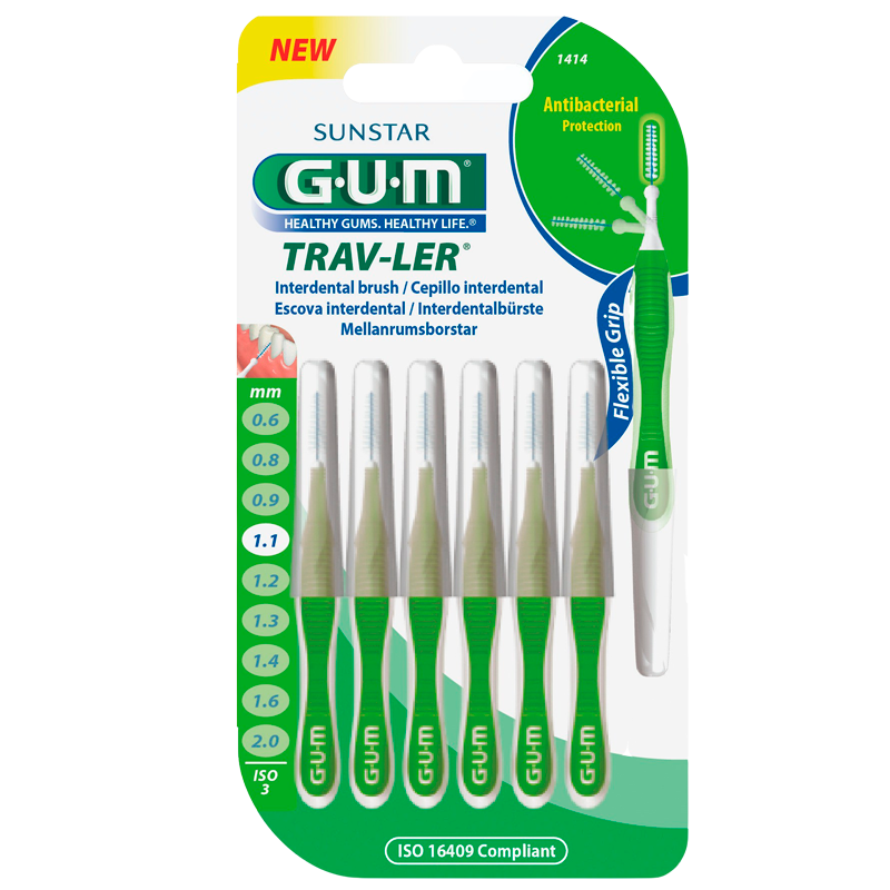 GUM MellemrumsbørsterTravLer Passage 1,1 (ISO 3) - 6 stk