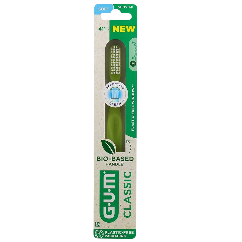 GUM Tandbørste Classic 411 Voksen Blød - 1 stk