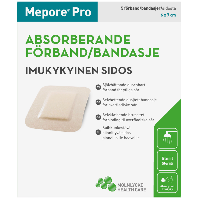 Mepore Pro Plaster Brusetæt 6 x 7 cm (5 stk)