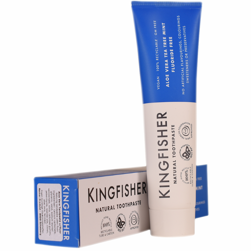 Kingfisher Vegansk Aloe Vera Tandpasta Uden Fluor (100 ml)