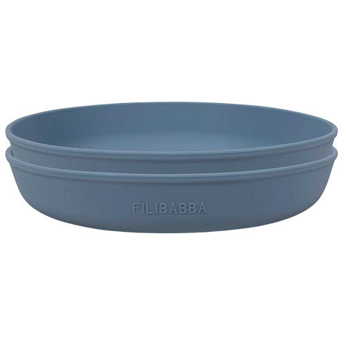 Filibabba Silikone Tallerken Powder Blue (2 stk)
