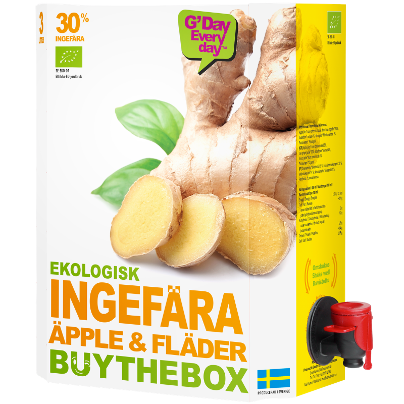 BuyTheBox Ingefær, Æble & Hyldeblomst Juice Ø (3000 ml)