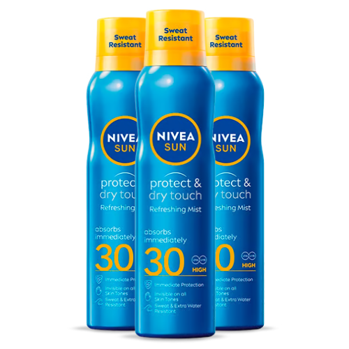 3 x Nivea Protect & Dry Touch Sun Mist SPF 30 (200 ml)