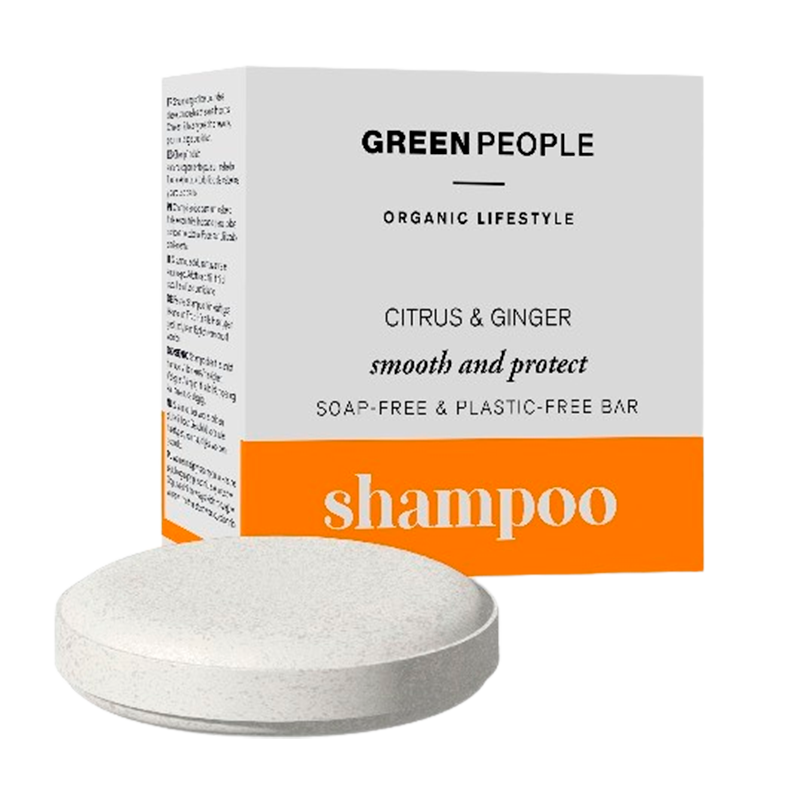 Green People Citrus & Ginger Repairing Anti-Frizz Shampoo Bar (50 g)