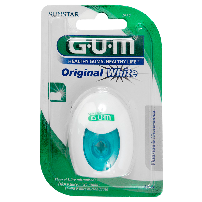 GUM Tandtråd Original White Floss Fluor + Silica - 30 m