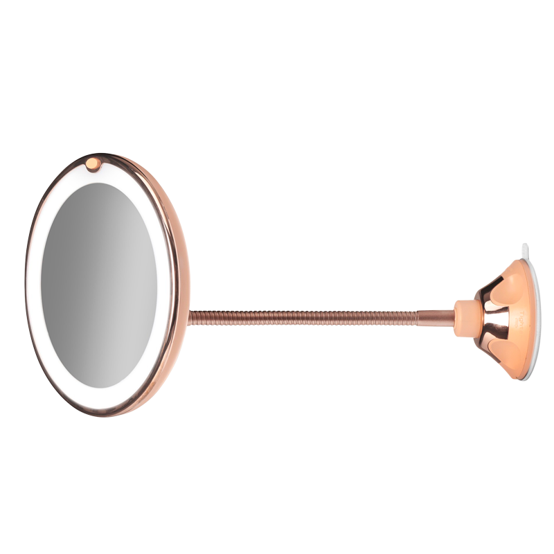 Gillian Jones Adjustable LED Suction Mirror X10 Rose - Dia. 17 cm.