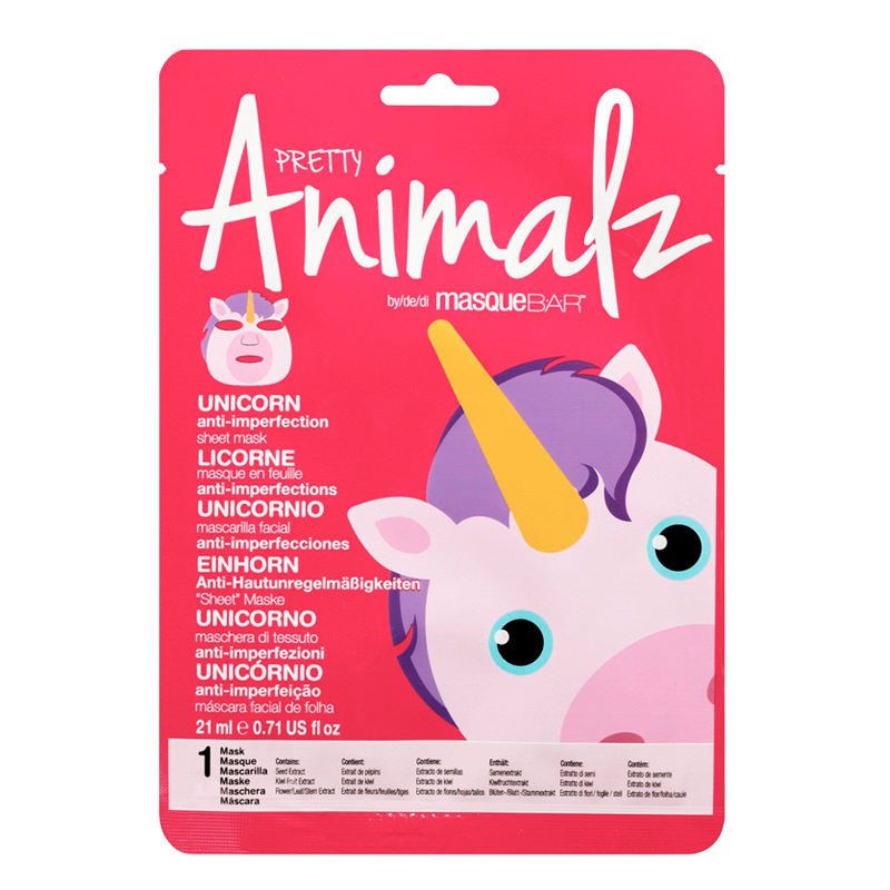 MasqueBar Animalz Unicorn Sheet Mask (1 stk)