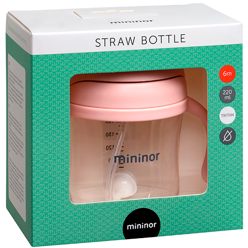 Mininor Sugerørskop Rosa (1 stk)