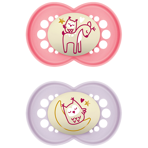 MAM Original Sut Night 16-36M Silk Pink (2 stk)