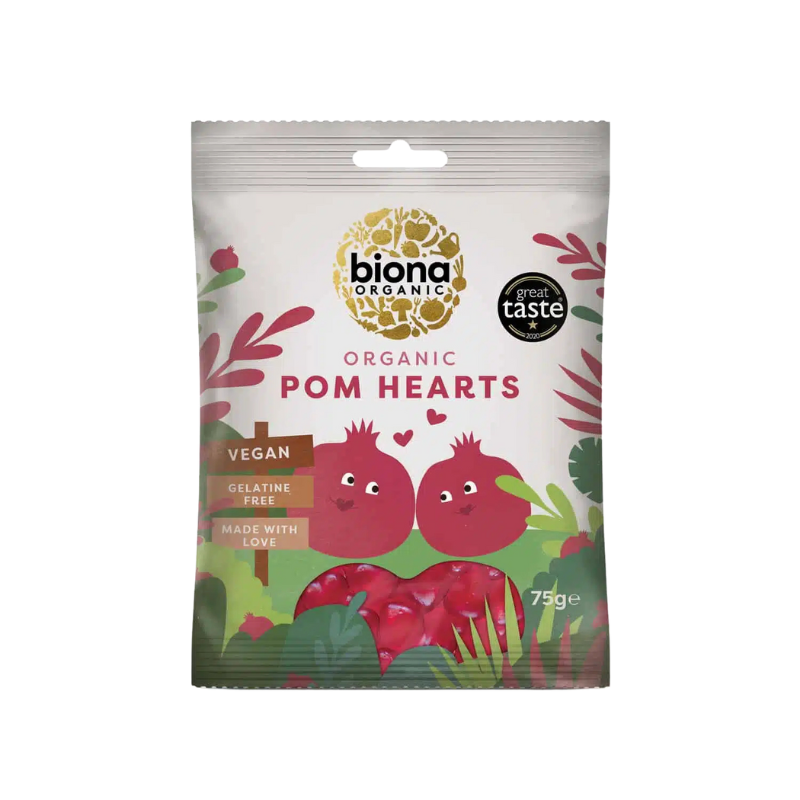 Biona Vingummi Granatæblehjerter Ø (75 g)