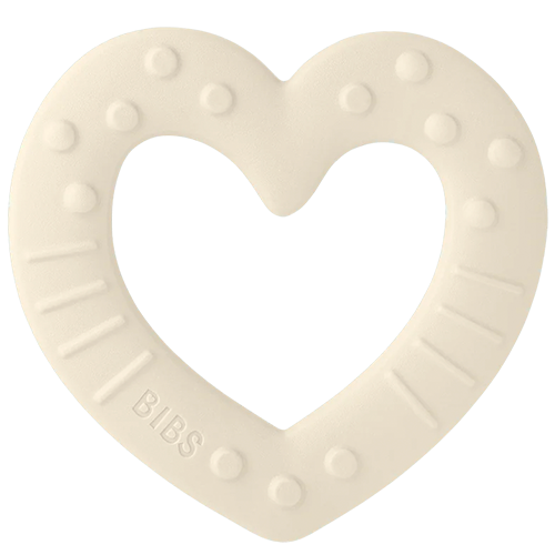 Bibs Baby Bitie Heart Ivory (1 stk)