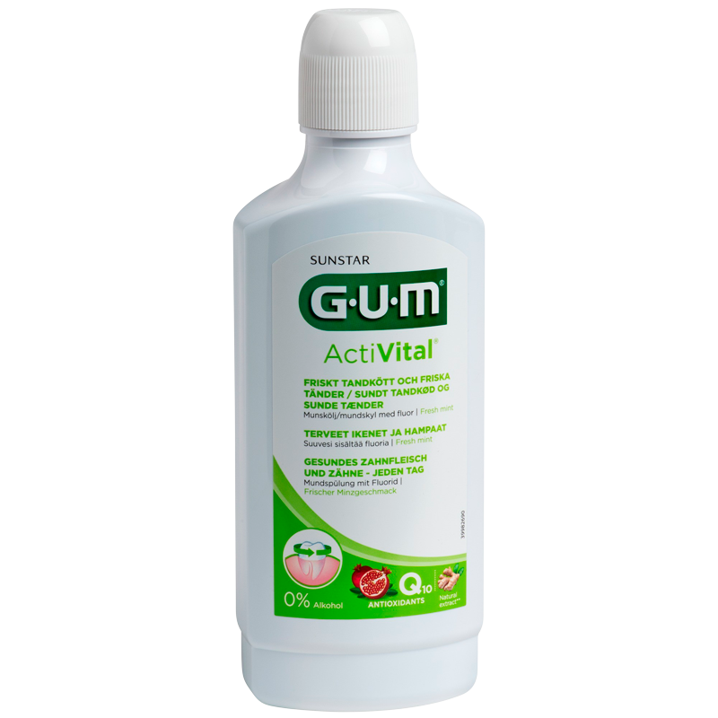 GUM Activital Fluor Mundskyl Q10 - 500 ml