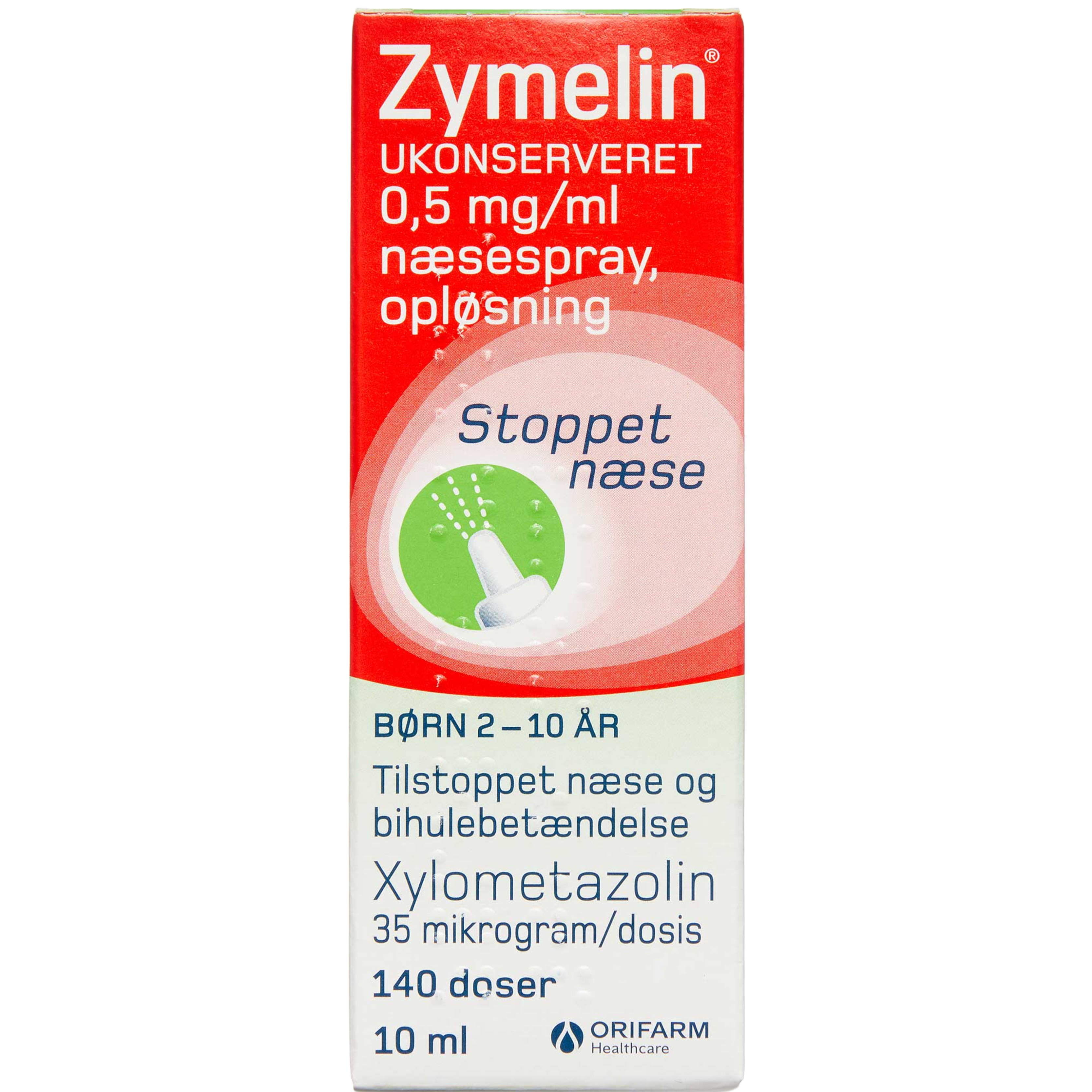 Zymelin Ukonserveret Næsespray til Børn 0,5 mg (10 ml)