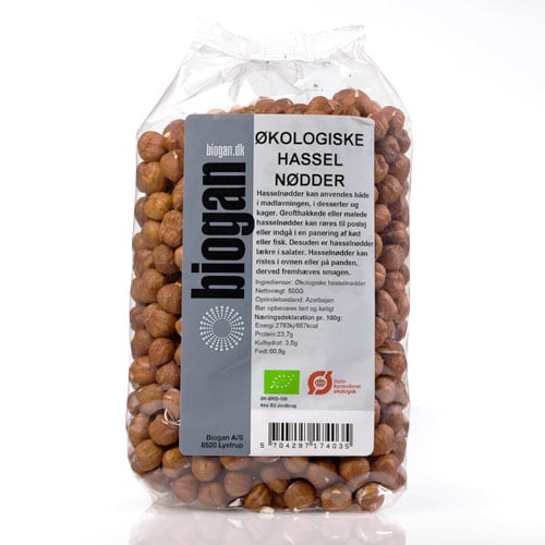 Biogan Hasselnødder Ø - 500 gr.