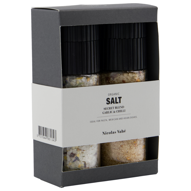 Nicolas Vahé Gaveæske Secret Blend & Garlic & Chili Salt (115 & 125 g)