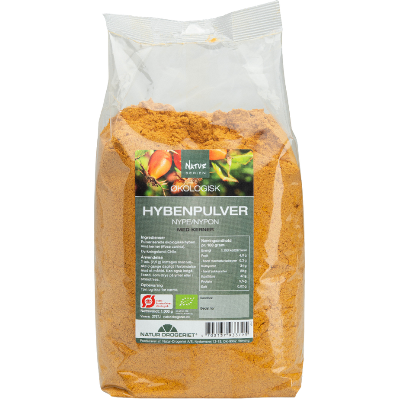 Natur-Drogeriet Hyben pulver fint m. kerner Ø 1 kg
