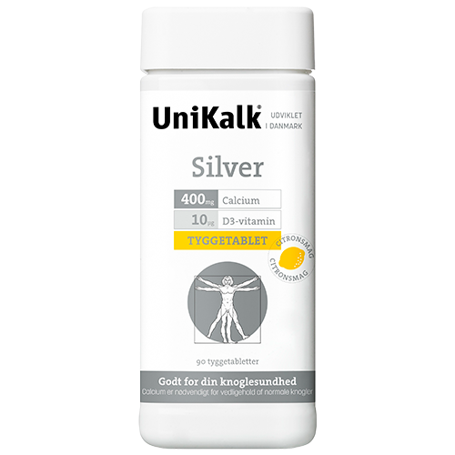 Orkla Care Unikalk Silver Tygge m. D-vit. - 90 tabs.