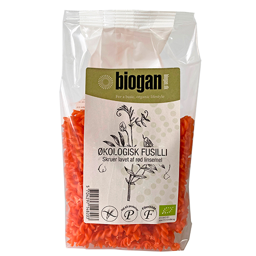 Biogan Fusilli m Linser Ø - 250 g Biogan Fusilli m Linser Ø - 250 g