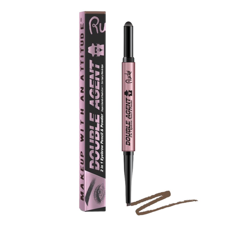 RUDE Cosmetics Double Agent 2-in-1 Eyebrow Pencil & Powder Taupe (1 stk)