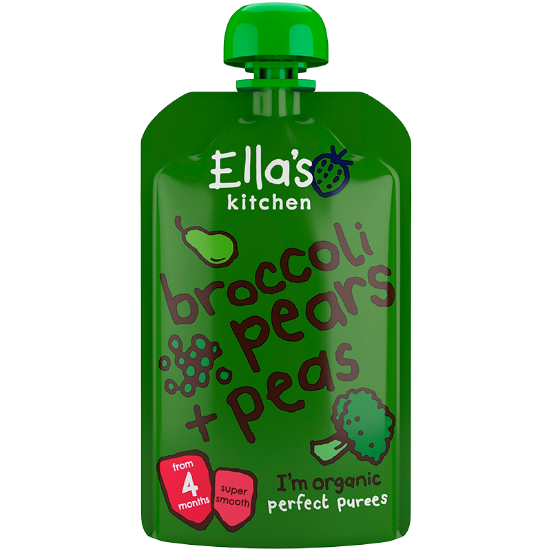 Babymos Broccoli/Pære/Ærter 4 Mdr Ø - 120 gr