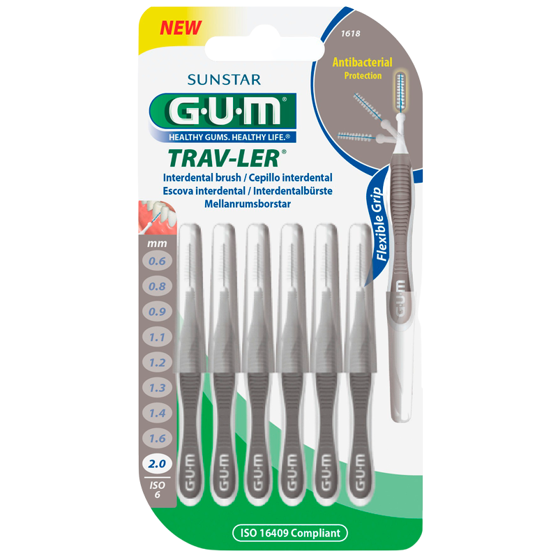 GUM Mellemrumsbørster TravLer Passage 2,0 (ISO 6) - 6 stk