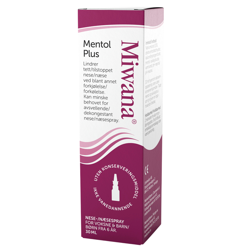 Miwana Næsespray Mentol Plus (30 ml)