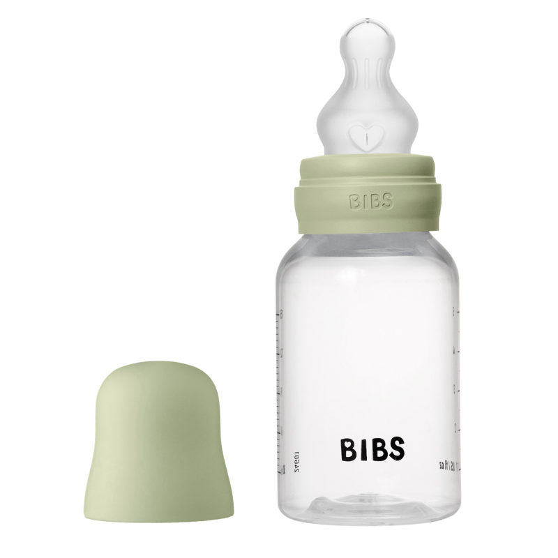 Bibs Baby Bottle Round Silicone Medium Flow Baby Blue (150 ml)