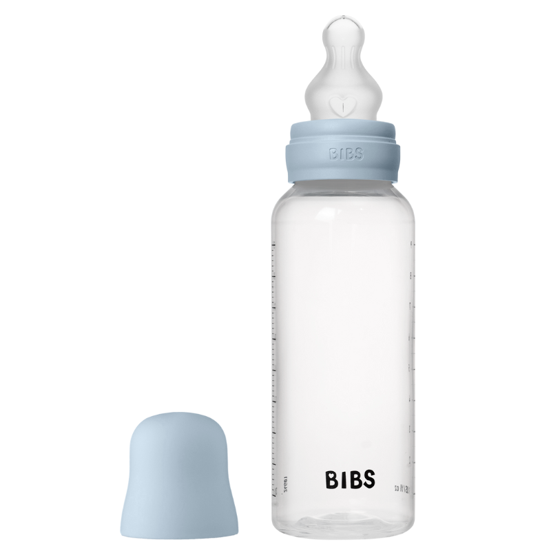 Bibs Baby Bottle Round Silicone Medium Flow Blush (270 ml)