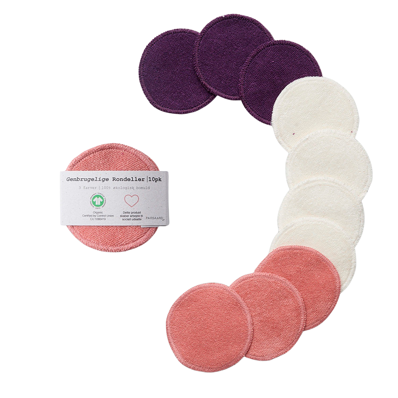 Pargaard Genbrugelige Rondeller Dark Nude, Natur, Deep Purple (10 stk)