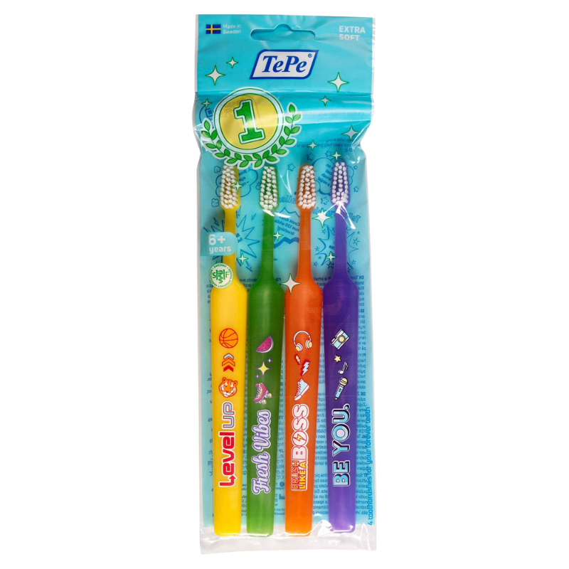 TePe Kids X-soft Tandbørste - 4 stk