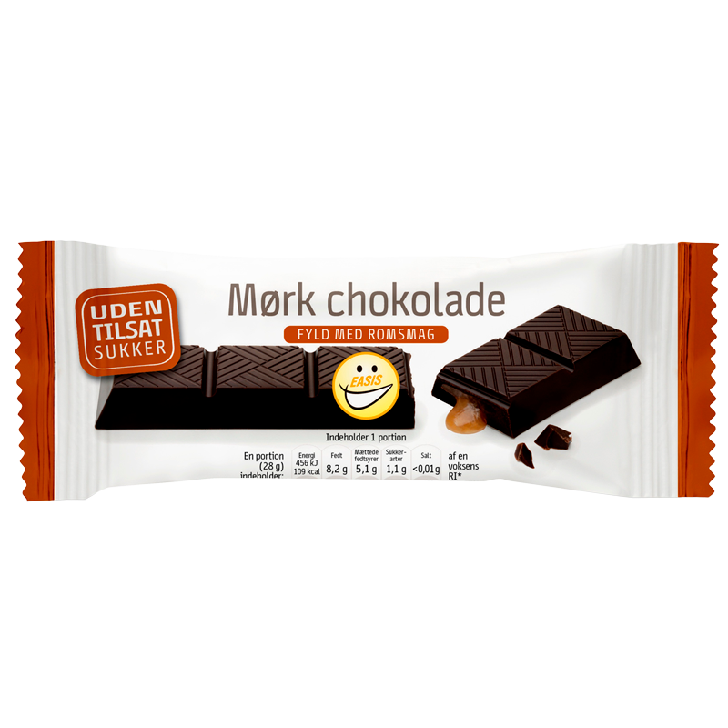 EASIS Mørk Chokoladebar Romfyld (28 g)