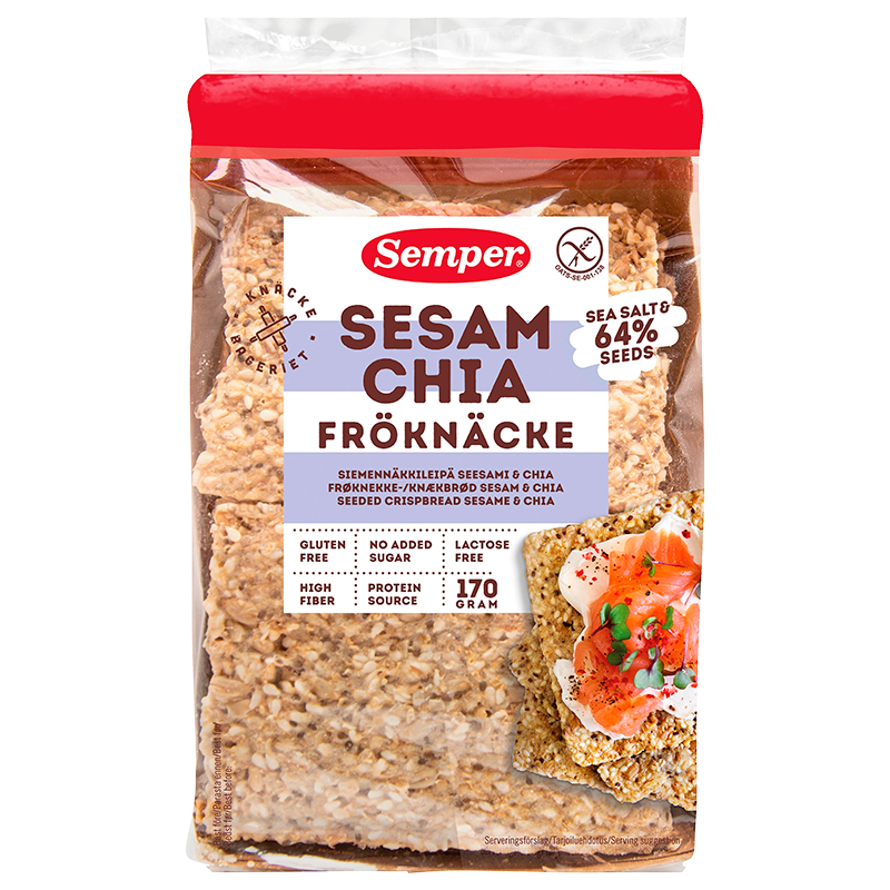 Semper Glutenfri Knækbrød Sesam & Chia - 170 g