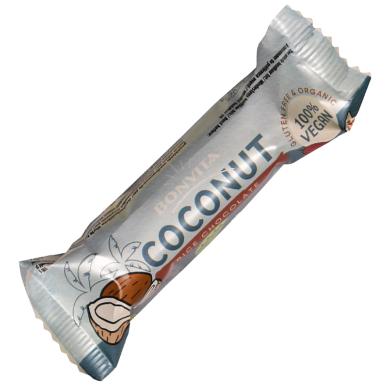 Kokosbar m. rismælk chokoladeovertræk Ø (40 gr)