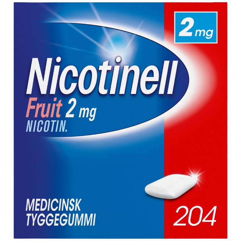 Nicotinell Fruit Tyggegummi 2 mg (204 stk) Nicotinell Fruit Tyggegummi 2 mg (204 stk)