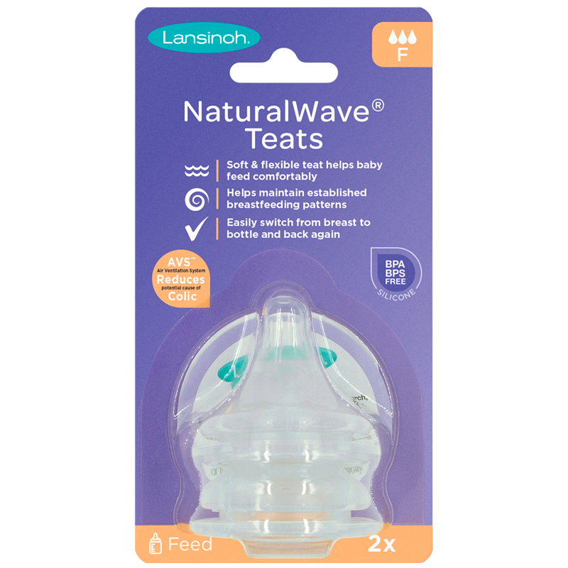 Lansinoh Naturalwave Flaskesut Fast Flow - 2 stk.