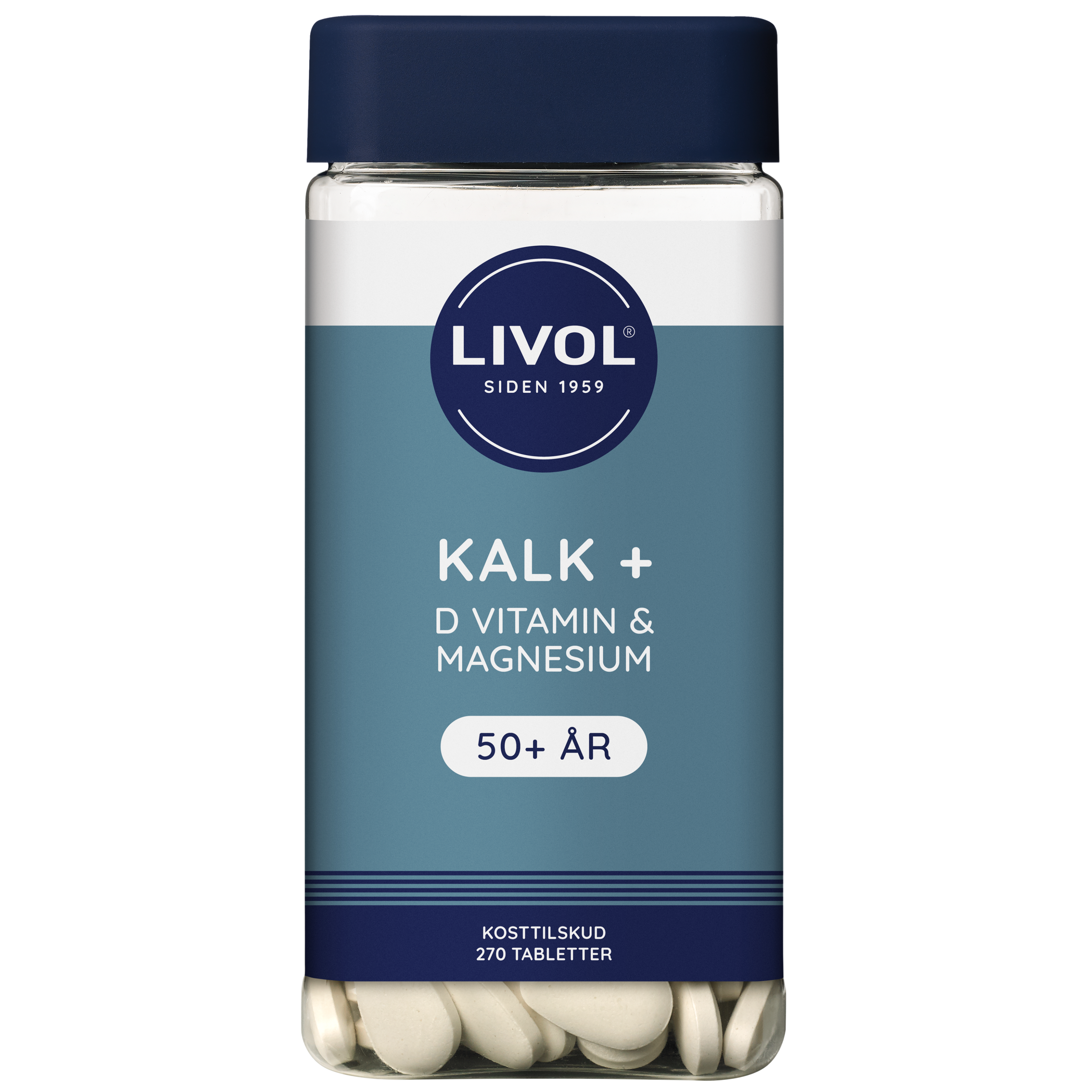 Livol Kalk + D-Vitamin & Magnesium 50+ (270 tabl)