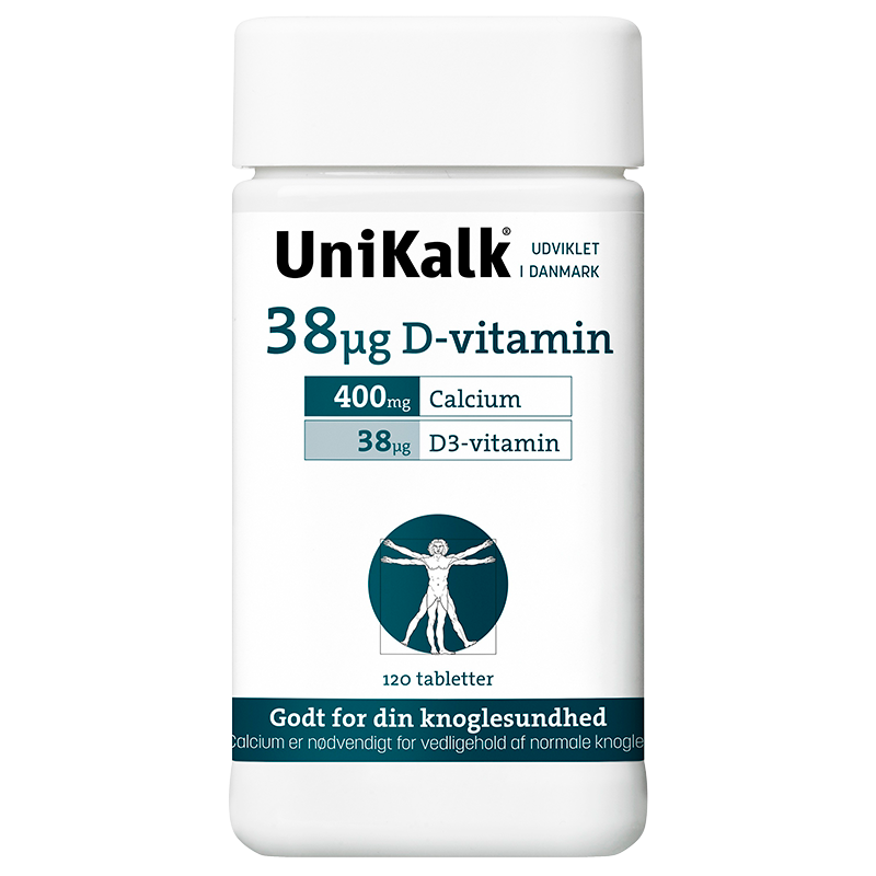 UniKalk 38 µg D-vitamin (120 kaps)