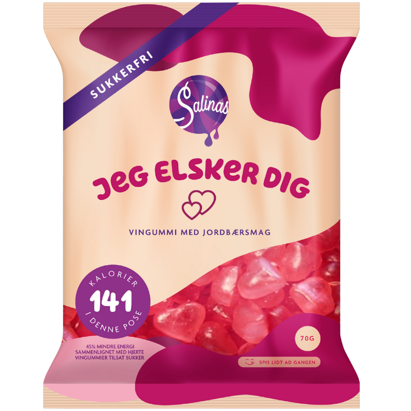 Salinas Slik Jeg Elsker Dig Vingummi (70 g)