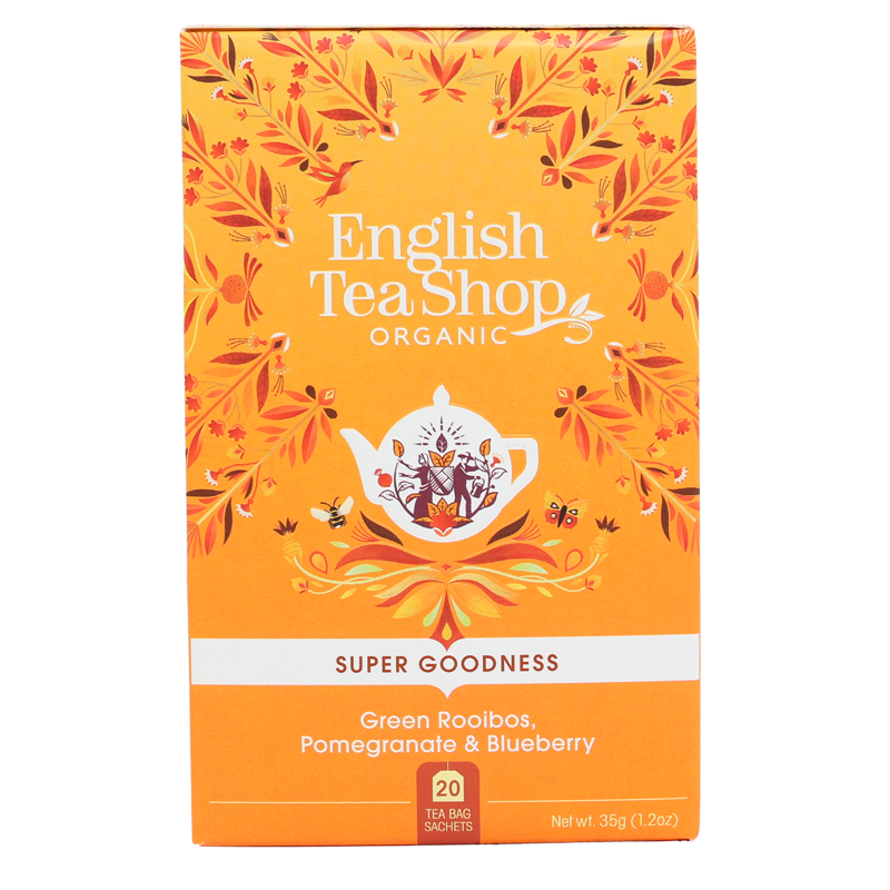 English Tea Shop Green Rooibos, Pomegranate Ø (20 breve)