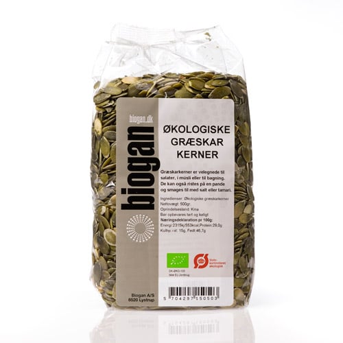 Biogan Græskarkerner Ø - 500 g.