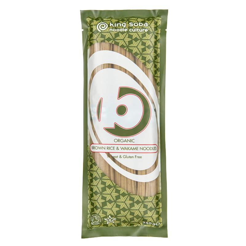 King Soba Brun Ris og Wakame Nudler Ø (250 g)