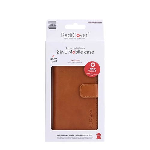 Radicover 2in1 Premium læder Mobilcover iPhone 6/7/8 Brun premium læder Brun (1 stk)