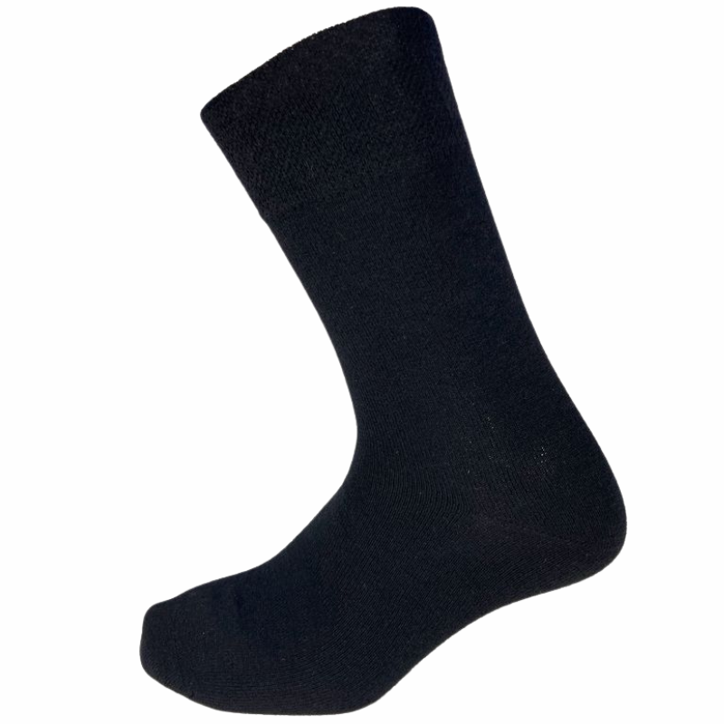 Kilde Merino Ulds Komfort & Diabetes Strømpe Sort Str. S 35-38 (1 sæt)