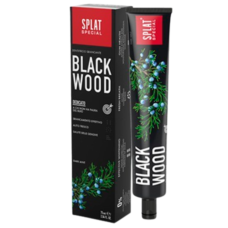 SPLAT Tandpasta Blackwood u. fluor - 75 ml.