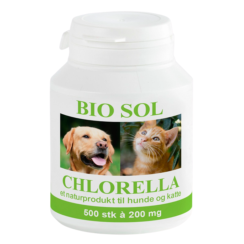 Chlorella Kosttilskud Hund/Kat Ø (500 tabl)