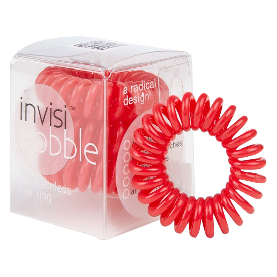 Invisibobble Spiral-elastikker Raspberry Red 3 stk.