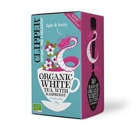 Clipper Hvid Te m. Hindbær Ø - 34 g